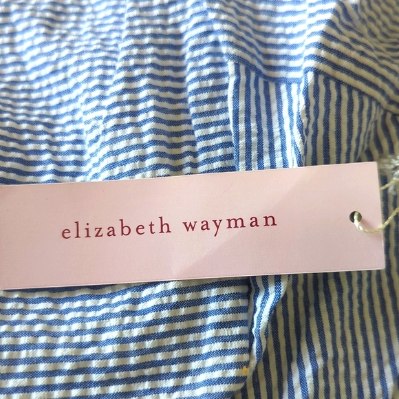 Elizabeth Wayman Blue and White Striped Strapless Dress - Picture 6 of 6